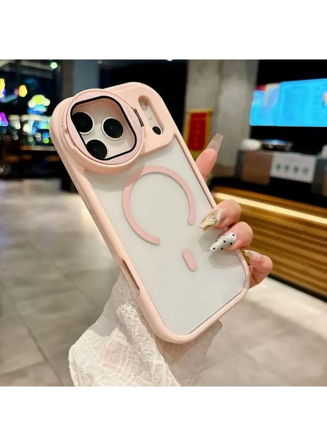 علبة عدسات مغناطيسية بنية اللون متوافقة مع iPhone 14 مقاومة للصدمات. - Image 1