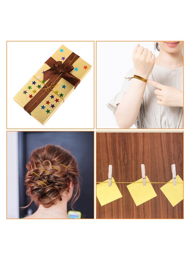 Sliverdew 4 Pieces 5M Hair Strings For Braids Hair Accessory String Hair Wrap String Dreadlock Braiding Rope Silver Gold Braiding Hair Deco Styling Hair Braiding String For Hair Braiding Twist Gift Hang Tags - Image 5