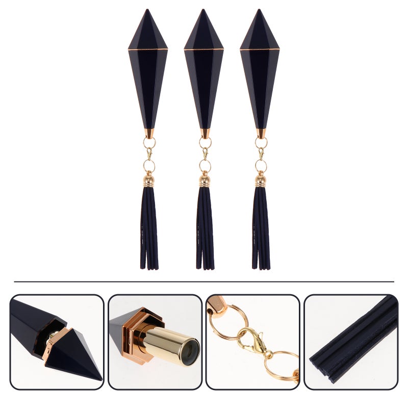 3Pcs Refillable Empty Lip Gloss Bottle Lipstick Tube with Tassel for Home Travel - Image 2