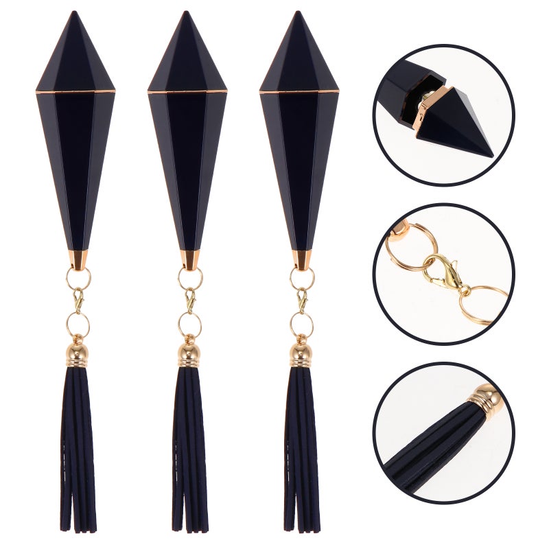 3Pcs Refillable Empty Lip Gloss Bottle Lipstick Tube with Tassel for Home Travel - Image 3