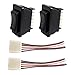 Vehjunc 2 X 5 Pin Universal Car Power Window Switch UPDown Control Lift Momentary Rocker Switch with Wiring Harness 12V 20A - Image 2