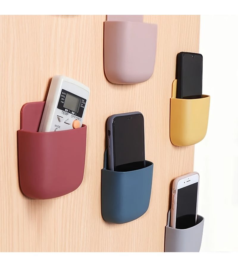 Sakura Pink Wall Mounted Organizer Plastic Boxes for Remote Phones Storage - Image 3