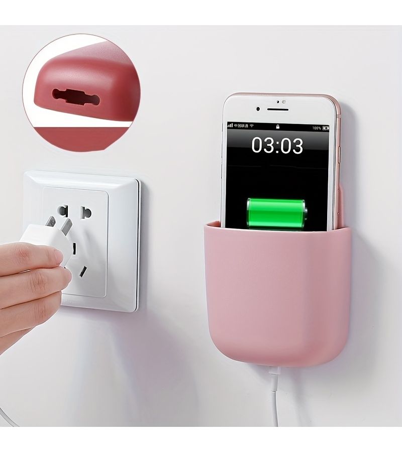 Sakura Pink Wall Mounted Organizer Plastic Boxes for Remote Phones Storage - Image 5