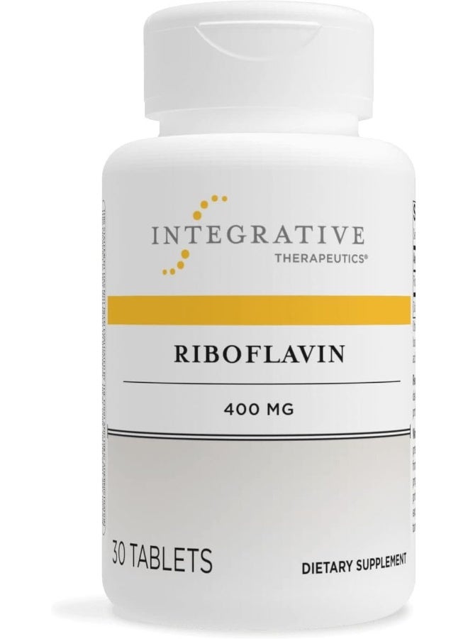Integrative Therapeutics Riboflavin (Vitamin B2) - 400 mg - Energy Production Support Supplement - 30 Tablets - Image 1