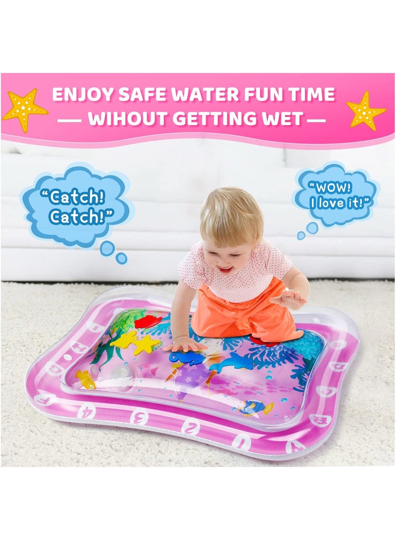Y&D Water Mat for Babies, Baby Stuff Newborn Toys 0-3-6-12 Months Girls Gifts, Infant 0-6 Crawling Inflatable Tummy Time Mat, Great Gift Idea Newborns, Portable  - Image 3