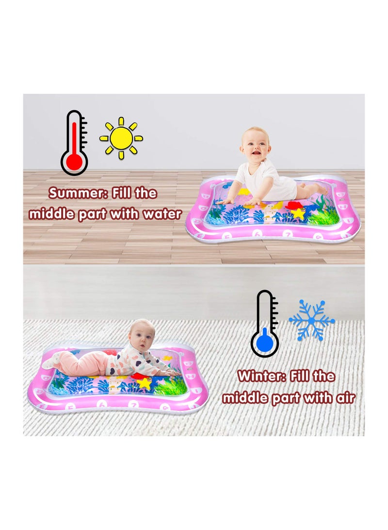 Y&D Water Mat for Babies, Baby Stuff Newborn Toys 0-3-6-12 Months Girls Gifts, Infant 0-6 Crawling Inflatable Tummy Time Mat, Great Gift Idea Newborns, Portable  - Image 4