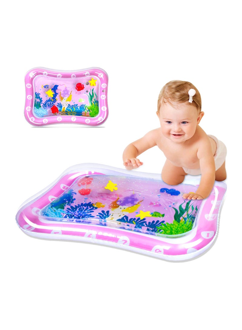 Y&D Water Mat for Babies, Baby Stuff Newborn Toys 0-3-6-12 Months Girls Gifts, Infant 0-6 Crawling Inflatable Tummy Time Mat, Great Gift Idea Newborns, Portable  - Image 1