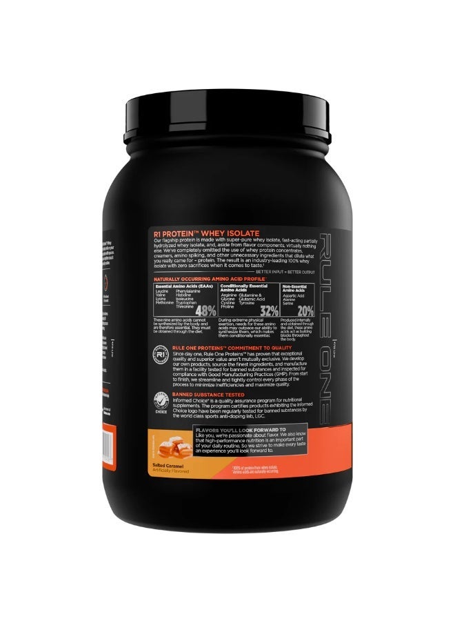 رول 1 القاعدة 1 - عزل البروتين 28 حصة / 1.95 رطل كراميل مملح خفيف - Image 2