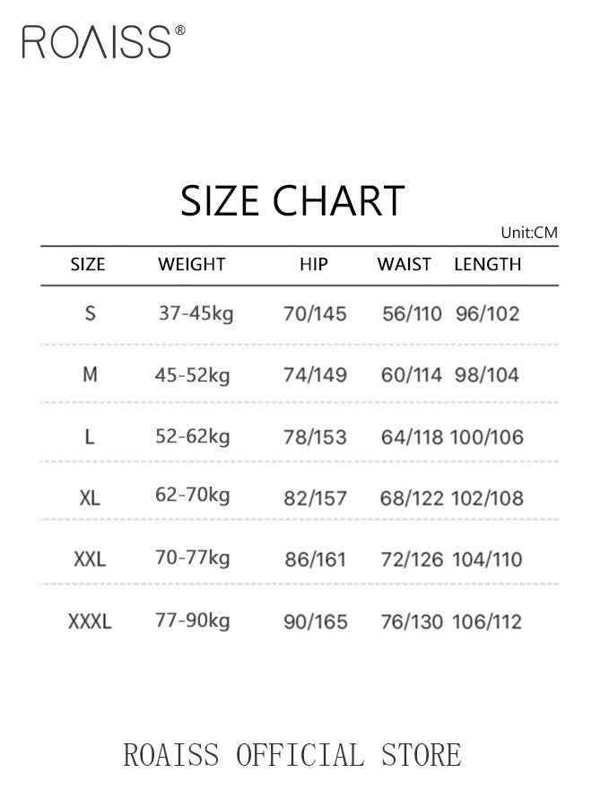 roaiss Women Striped Sweatpants High Elastic Fabric Yoga Fitness Pants Slightly Booted Trousers Wear resistant and Anti wrinkle Moisture Wicking Tighten the Waist Modify Body Proportions  - Image 3