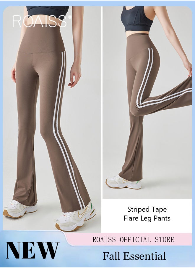 Women Striped Sweatpants High Elastic Fabric Yoga Fitness Pants Slightly Booted Trousers Wear resistant and Anti wrinkle Moisture Wicking Tighten the Waist Modify Body Proportions - pzsku/Z5DFC2613E0010F99C585Z/45/_/1704955846/e3e23e5a-2115-4424-b255-a3919b628154