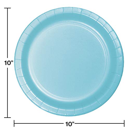Creative Converting Touch of Color 24 Count Paper Banquet Plates, Pastel Blue - Image 2