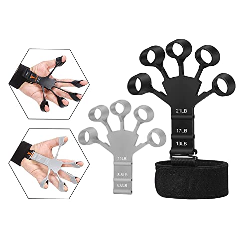 FITFIX® New 2 PCS Finger Gripper Forearm Strengthener Yoga Resistance Band Finger Gripper for Veins Wrist pain Relief Vein gripper for Hand Finger Grip Wrist Muscles Finger Strengthener Finger Gripster - Image 1