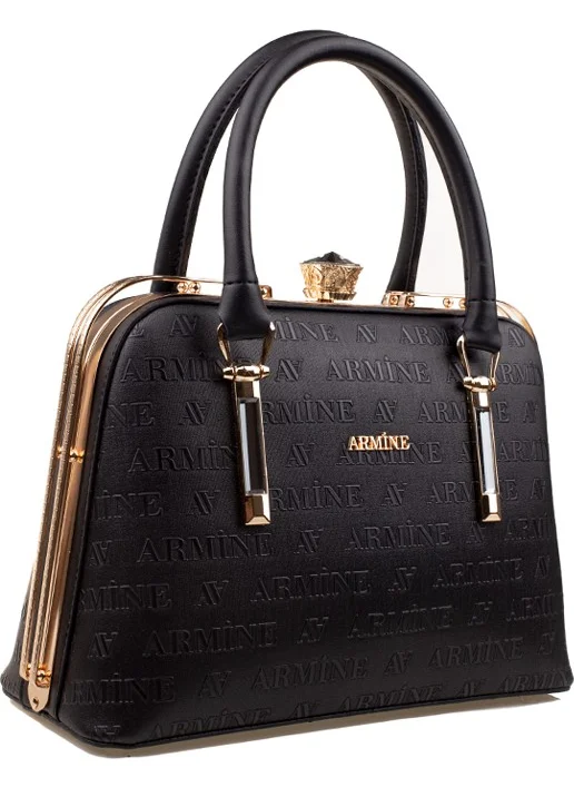 ARMINE Black Women Laser Printed Stylish Classic Handbag
