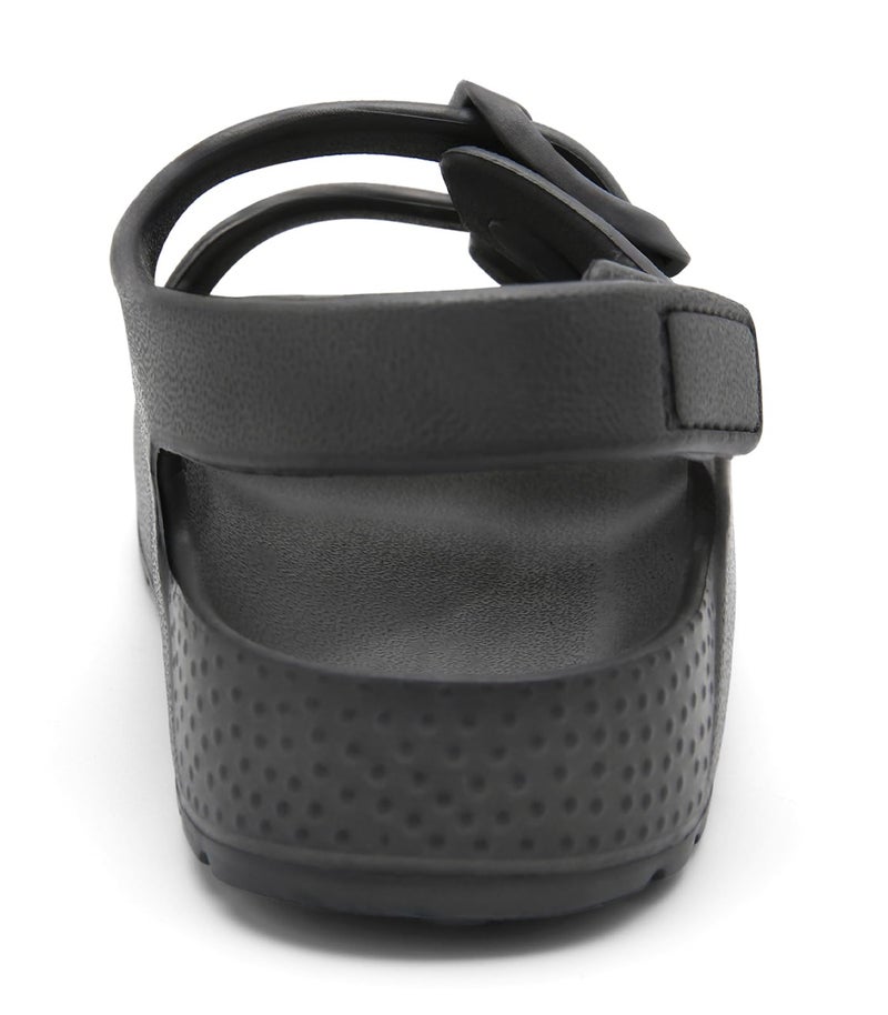 ChayChax Toddler Boys Girls Double Buckle Sandals Children's Adjustable Back Strap Water Sandal, Grey, 5 Toddler - Image 5