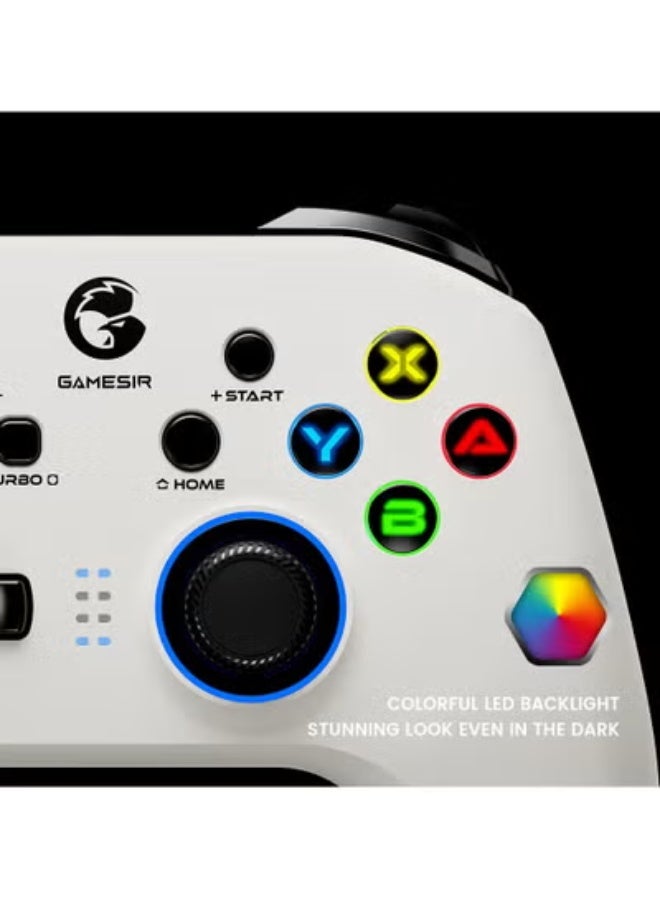 وحدة تحكم الألعاب متعددة المنصات T4 Pro – ذراع تحكم لاسلكي بتقنية البلوتوث متوافق مع الكمبيوتر وSwitch وAndroid وiOS وSteam Deck مع اهتزاز قابل للتعديل ووظيفة التيربو - Image 2