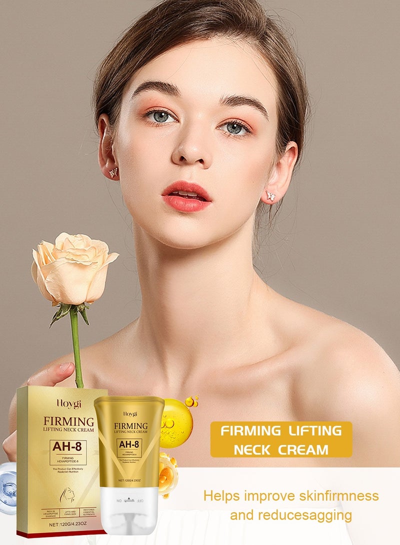 هويجي كريم شد الرقبة، كريم مضاد للشيخوخة للرقبة لتنعيم خطوط الرقبة والتجاعيد والخطوط الدقيقة، مرطبات الرقبة تعمل على ترطيب البشرة وتحسين مرونتها ورفعها وتعزيز شبابها وصحتها، مع تدليك مزدوج الأسطوانة - Image 3