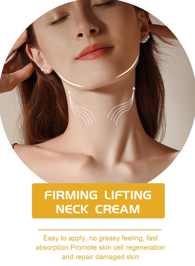 هويجي كريم شد الرقبة، كريم مضاد للشيخوخة للرقبة لتنعيم خطوط الرقبة والتجاعيد والخطوط الدقيقة، مرطبات الرقبة تعمل على ترطيب البشرة وتحسين مرونتها ورفعها وتعزيز شبابها وصحتها، مع تدليك مزدوج الأسطوانة - Image 2