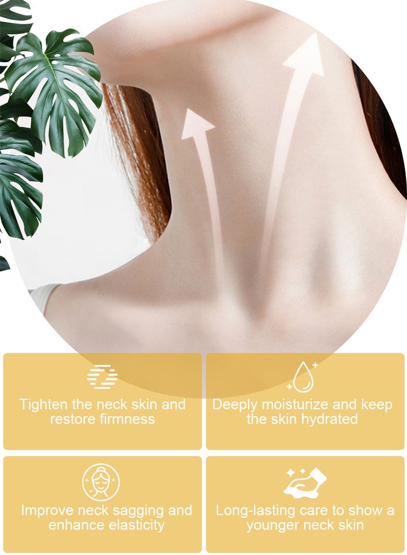 هويجي كريم شد الرقبة، كريم مضاد للشيخوخة للرقبة لتنعيم خطوط الرقبة والتجاعيد والخطوط الدقيقة، مرطبات الرقبة تعمل على ترطيب البشرة وتحسين مرونتها ورفعها وتعزيز شبابها وصحتها، مع تدليك مزدوج الأسطوانة - Image 4