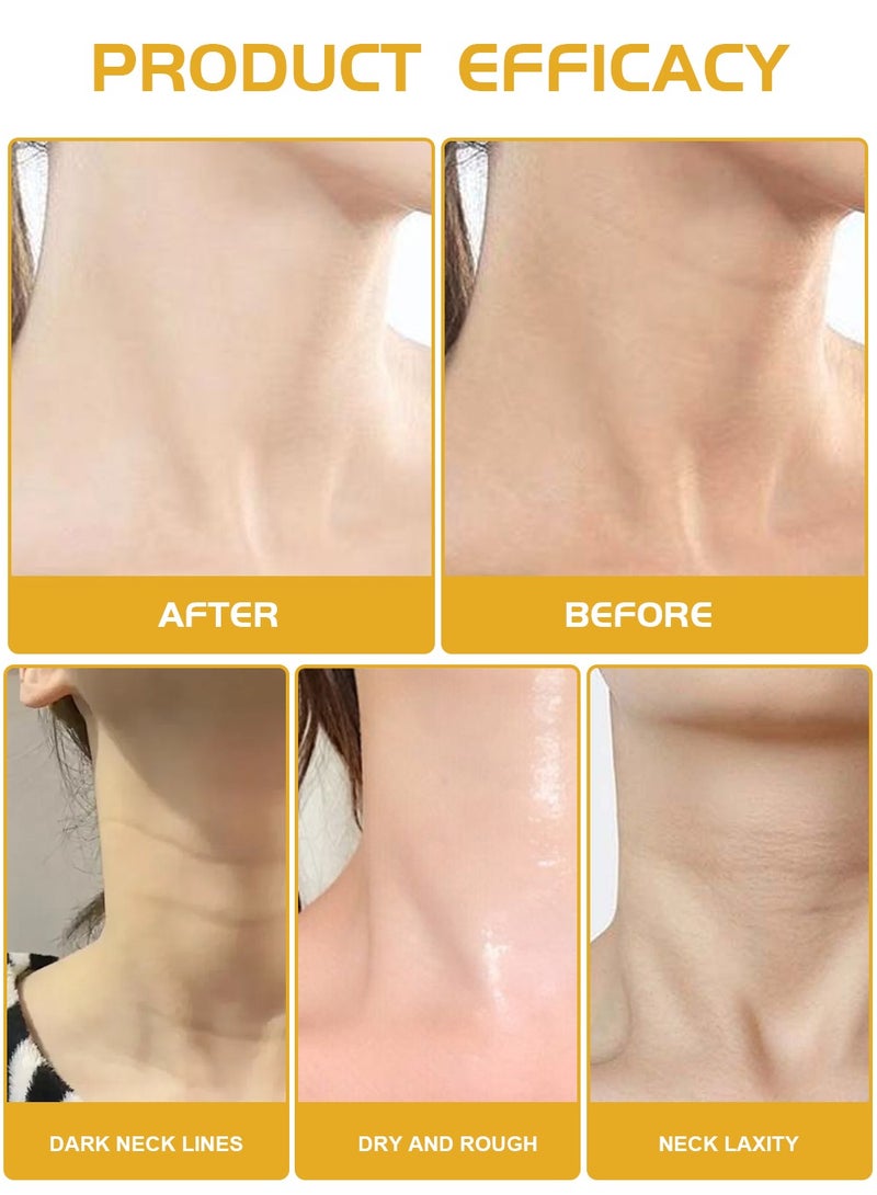 هويجي كريم شد الرقبة، كريم مضاد للشيخوخة للرقبة لتنعيم خطوط الرقبة والتجاعيد والخطوط الدقيقة، مرطبات الرقبة تعمل على ترطيب البشرة وتحسين مرونتها ورفعها وتعزيز شبابها وصحتها، مع تدليك مزدوج الأسطوانة - Image 5