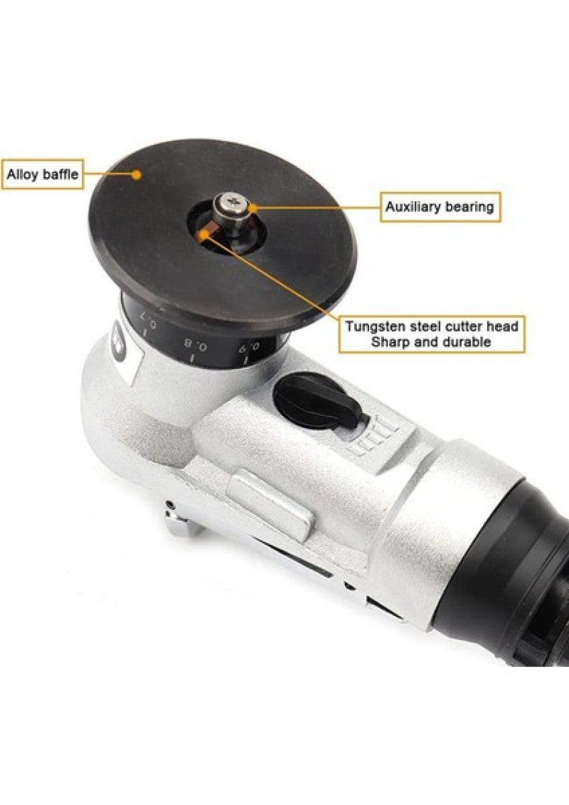 Chamfering Mini Pneumatic Chamfering Machine 45 Degree Handheld Metal Aluminum Edge Trimming - Compact Lightweight Design with 2 Tungsten Steel Blades 4 Bearings for Smooth Operation - Image 4