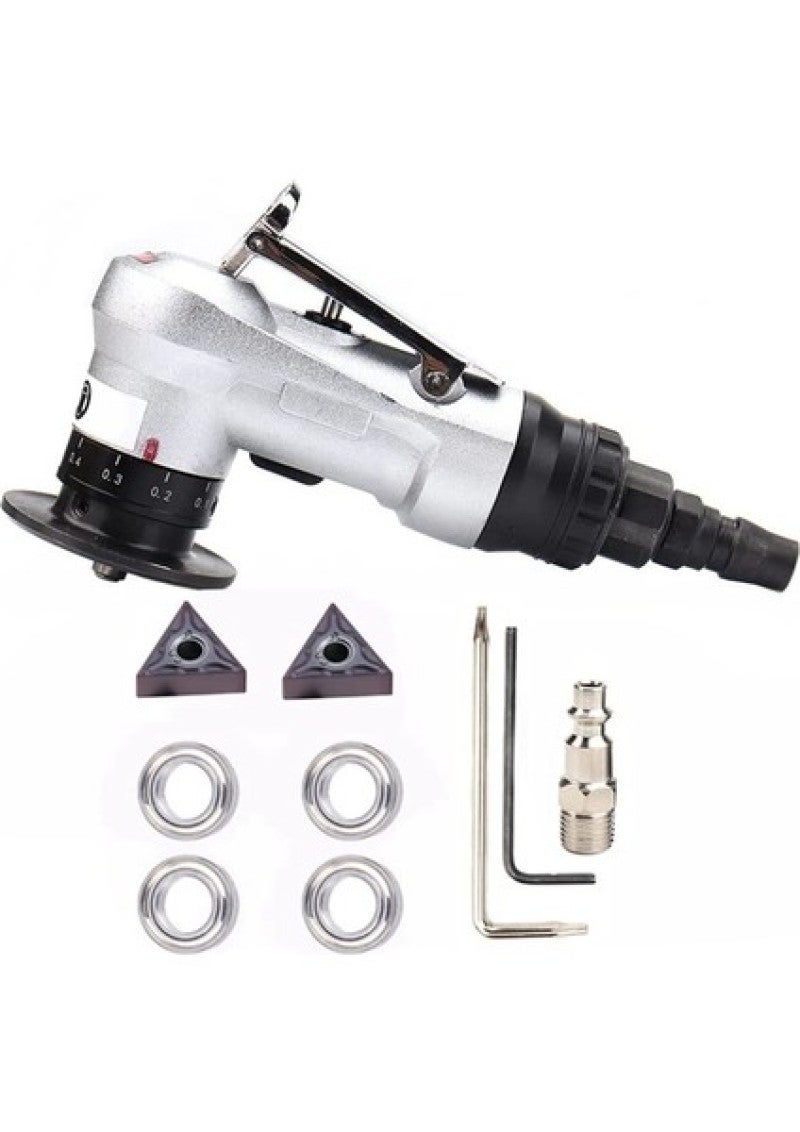 Chamfering Mini Pneumatic Chamfering Machine 45 Degree Handheld Metal Aluminum Edge Trimming - Compact Lightweight Design with 2 Tungsten Steel Blades 4 Bearings for Smooth Operation - Image 1
