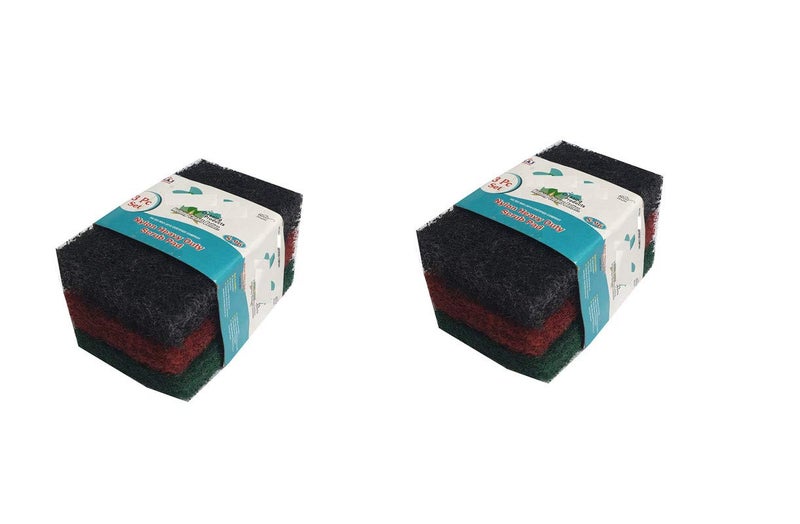 advancedestore Kitchen Utensil Nylon Scrubber Pad 7X11 cm Pack of 6 Pieces - Image 1