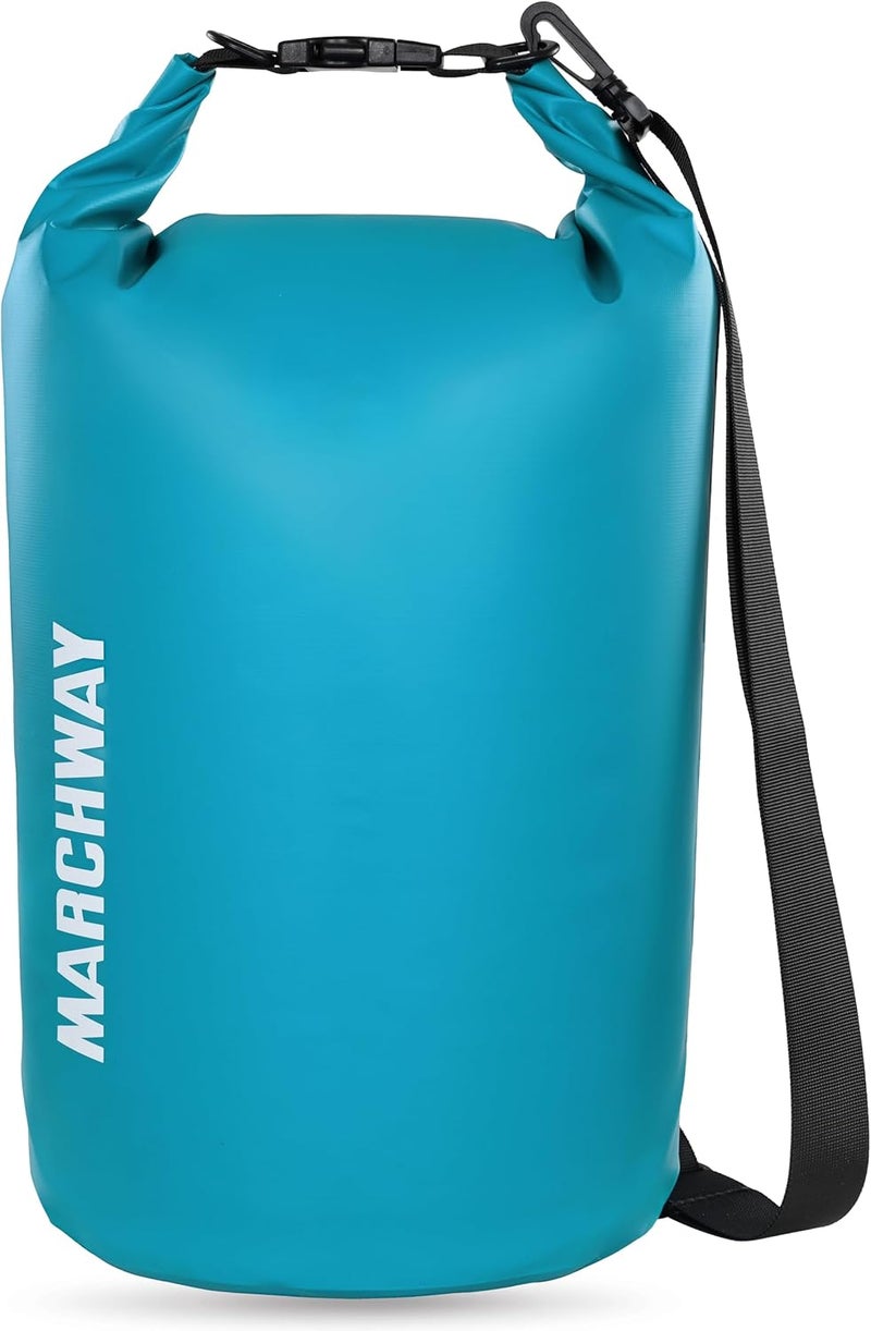 MARCHWAY Floating Waterproof Dry Bag 10L - Teal, Ideal for Kayaking, Rafting, and Camping - Image 1