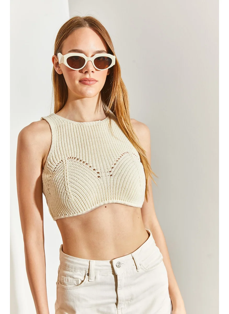 Shade Crop Knit Blouse