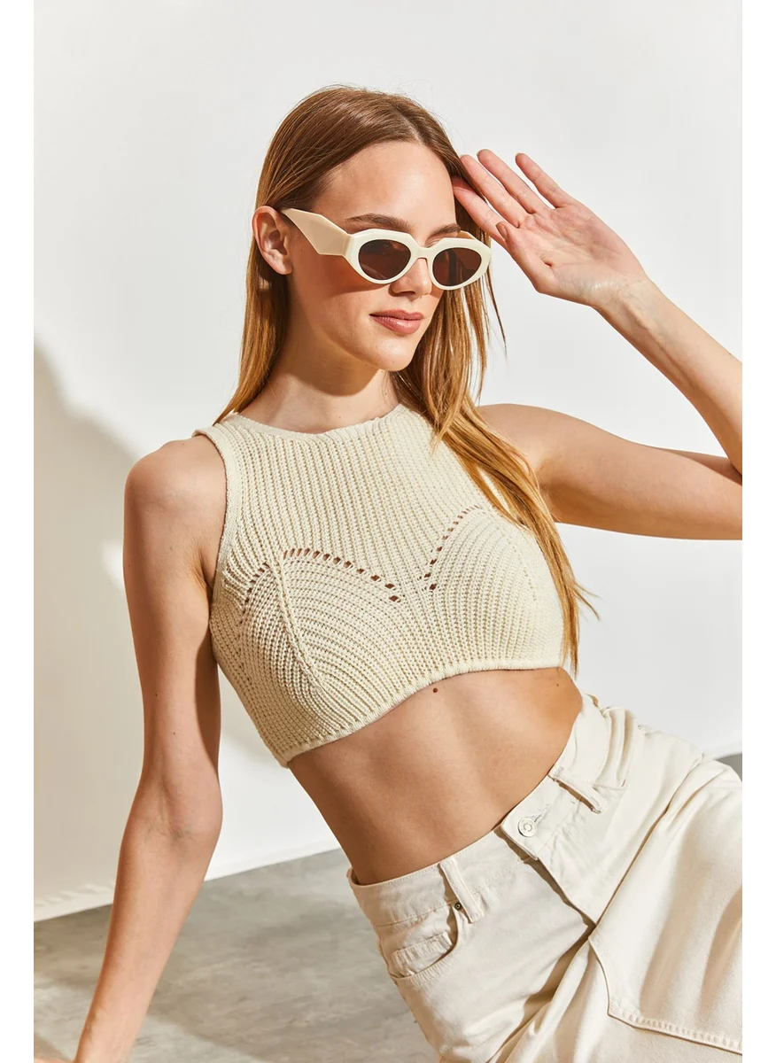 Shade Crop Knit Blouse