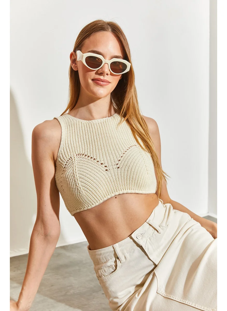 Shade Crop Knit Blouse