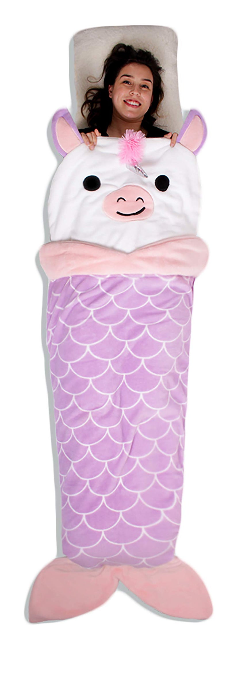 Plush UltraSoft Fleece Snugglein Sleeping Bag Blanket for Lounging On The Couch Unicorn