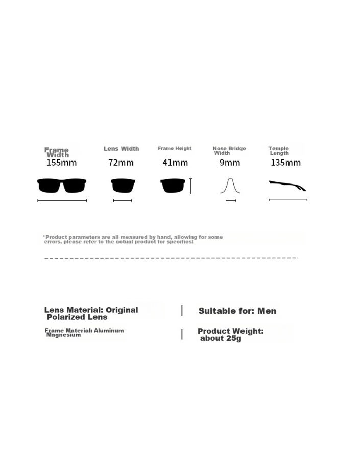 Parzin Aluminum-magnesium Polarized Sungl For Men, Stylish Simple Sports Cycling Sungl, Driving Sungl For Male Drivers - Image 5