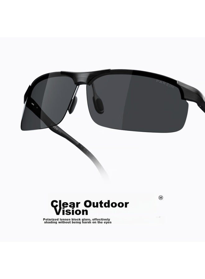 Parzin Aluminum-magnesium Polarized Sungl For Men, Stylish Simple Sports Cycling Sungl, Driving Sungl For Male Drivers - Image 4