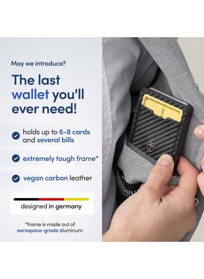 TRAVANDO Swype Slim Wallet for Men with Money Clip Metal RFID Blocking Mens Wallet Front - Image 2