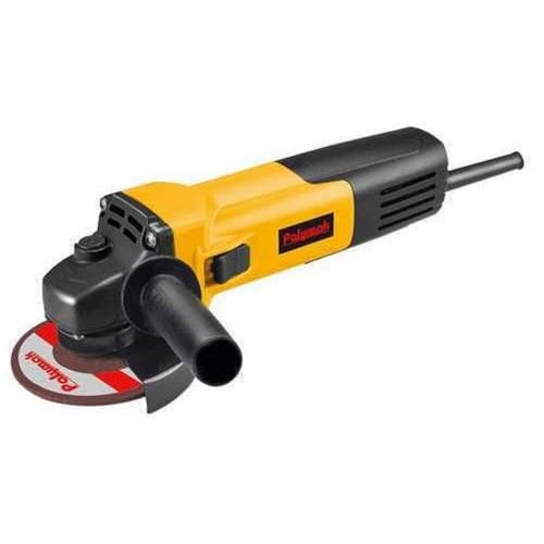 Polymak AG4-710W Angle Grinder | 4-Inch Diameter | 710W Motor | 11,000 RPM | Side Switch | Durable & Light in Weight | Ergonomic Handle | Grinding, Cutting, Polishing | 6-Month Warranty | Yellow - Image 1