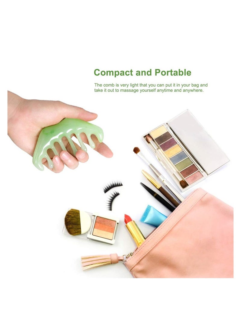 KASTWAVE 2 Pcs Massage Comb, Guasha Scraping Scalp Comb, Multi-Functional Handheld Head Massage Tool, Meridians Massager for Head Caring, Relaxation, Physical Therapy, Acupoint Treatment - Not Jade  - Image 4