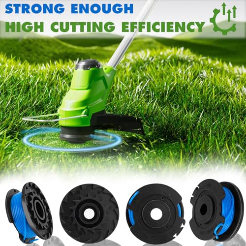 KAKO Replacement Spool for Greenworks Weed Eater String, 0.065"-16ft Line for Greenworks Weed Wacker String, Auto-Feed Spool Single Line Cordless Trimmers (10 Spool+2 Cap) - Image 3