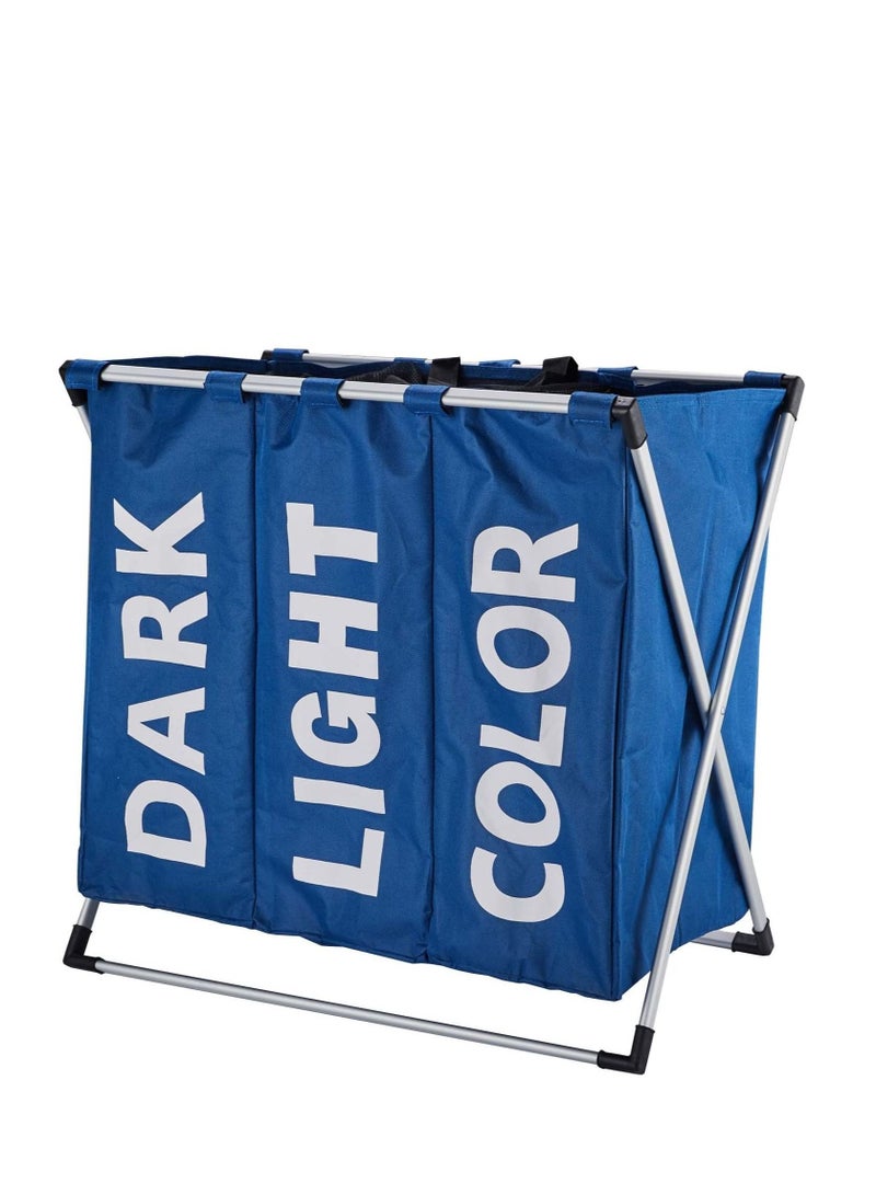 CATANES Laundry Basket Hamper Large Capacity 3 Section Laundry Organizer Bag Collapsible Waterproof Dirty Clothes Basket - Image 5