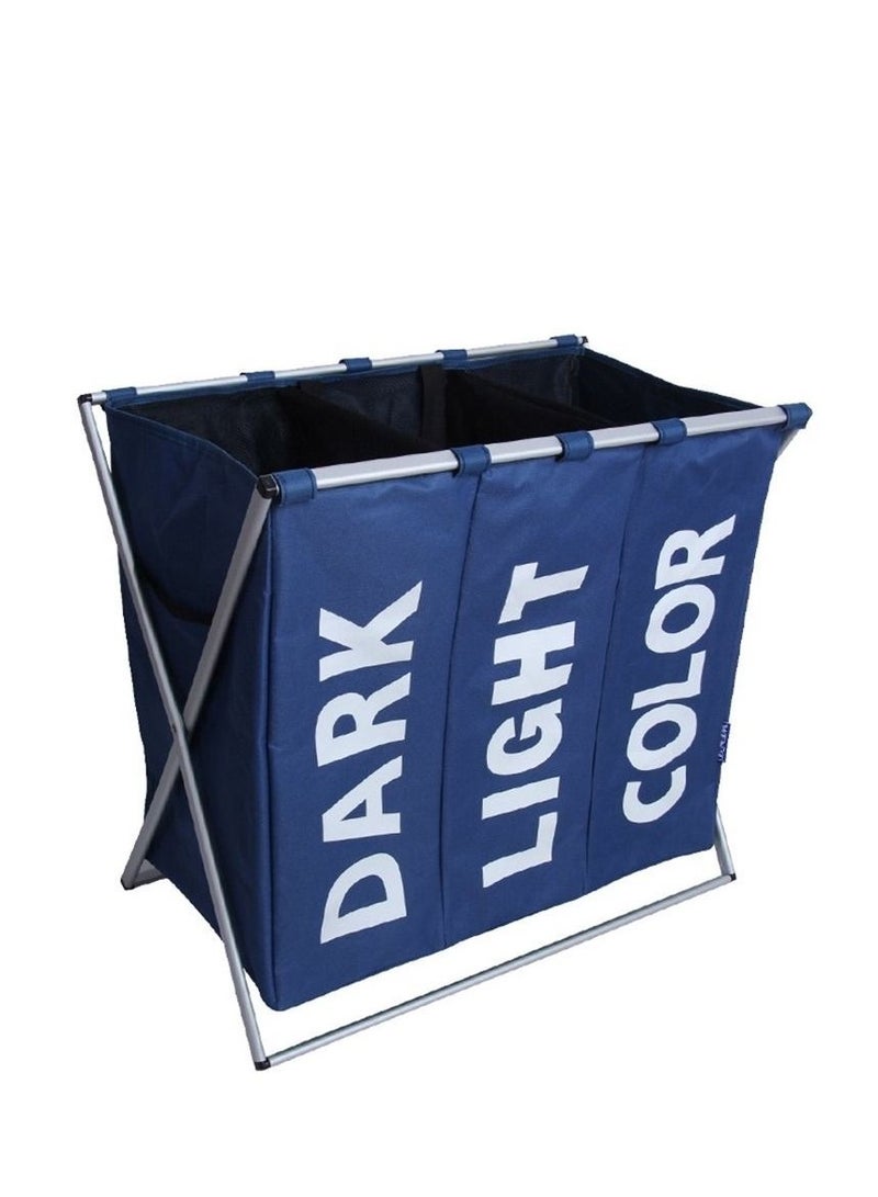 CATANES Laundry Basket Hamper Large Capacity 3 Section Laundry Organizer Bag Collapsible Waterproof Dirty Clothes Basket - Image 2