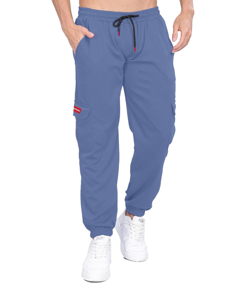 SHODOX® Men's Casual Regular Fit Cargo Trackpant with Drawstring, Elastic Bottom with Side Pockets (Pack of 1) - Image 1