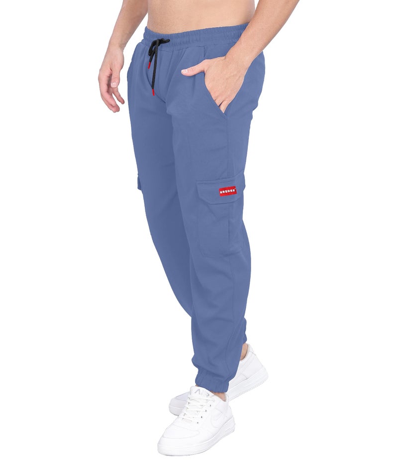 SHODOX® Men's Casual Regular Fit Cargo Trackpant with Drawstring, Elastic Bottom with Side Pockets (Pack of 1) - Image 3
