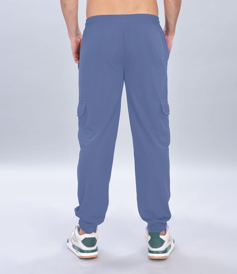 SHODOX® Men's Casual Regular Fit Cargo Trackpant with Drawstring, Elastic Bottom with Side Pockets (Pack of 1) - Image 2