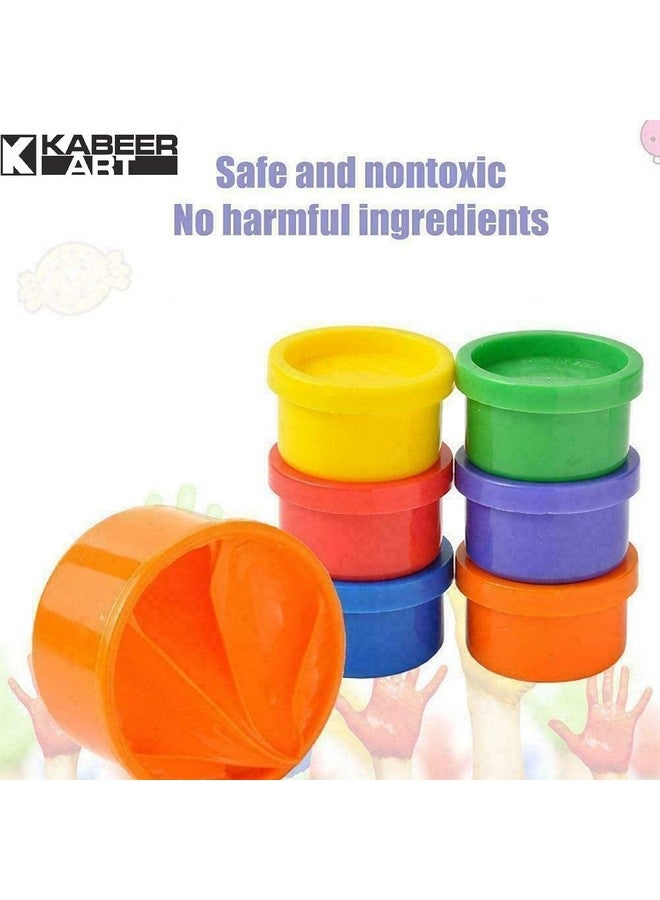 كبير آرت مجموعة كابير آرت من 6 زجاجات طلاء أصابع غير سامة سعة 30 مل بألوان ناعمة وسهلة الخلط والغسل والتجفيف، متعددة الألوان - Image 3