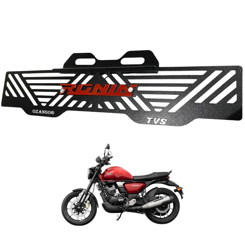 OZANGO Bike Radiator Guard Grill Cover Radiator Guard with Name Compatible for TVS Ronin (2022 to 2024) - Image 1