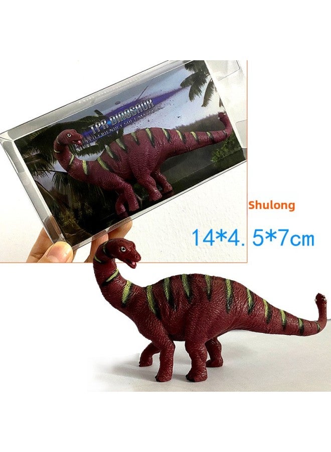 Solid Soft Glue Dinosaur Toy Simulation Dinosaur Model Animal Toy Mini-Color:Shulong 【medium And Small】】 - Image 1