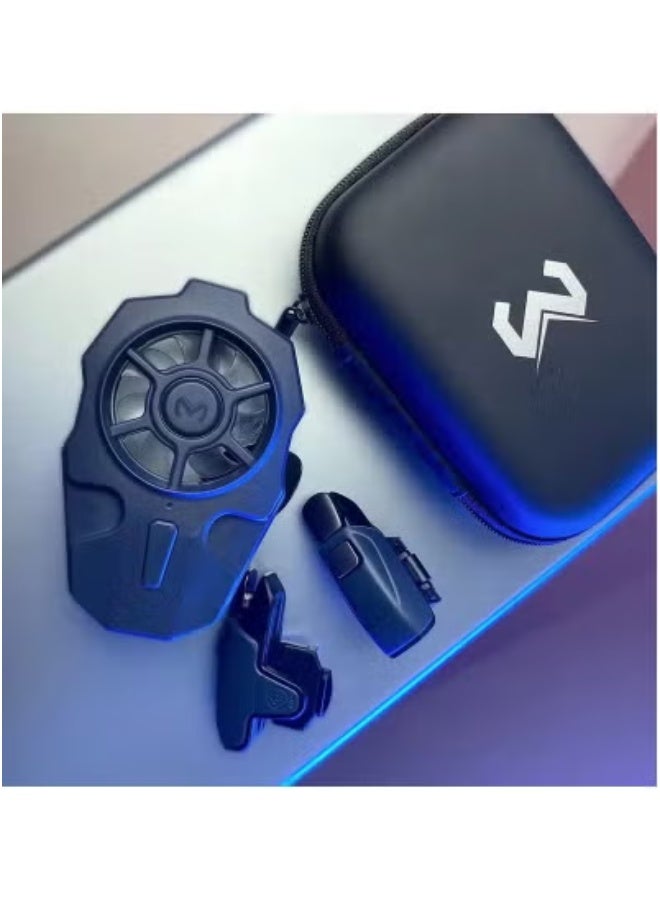 Memo AK03 Mobile Game Controller with Built-in Cooling Fan – Ergonomic Gamepad Joystick Trigger with Adjustable Buttons & Air Cooler for PUBG, Free Fire, COD and More – Compatible with iOS & Android Smartphones – Enhance Mobile Gaming Comfort & Performance - Image 3