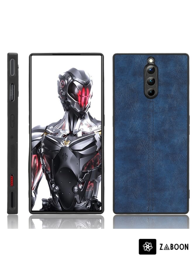 Zaboon Protective Case Cover For ZTE  nubia Red Magic 8 Pro Sewing Cow Pattern Skin PC + PU + TPU - Image 1