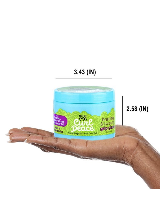 Just For Me Curl Peace Braiding & Twisting Grip Glaze - Holds & Reduces Frizz, Contains Flaxseed, Avocado Oil & Black Castor Oil, Nourishes & Strengthens Hair 5.5 oz - Image 5