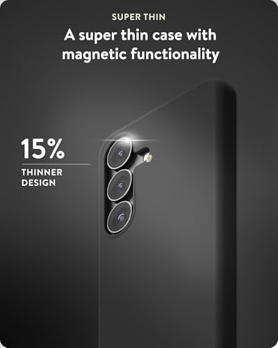 Mous for Samsung Galaxy S25 Plus Case Slim MagSafe Compatible Super Thin 20 Magnetic Phone Cover Black - Image 3