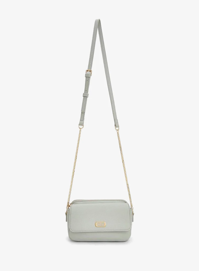 Missy Textured Crossbody Bag With Chain Strap